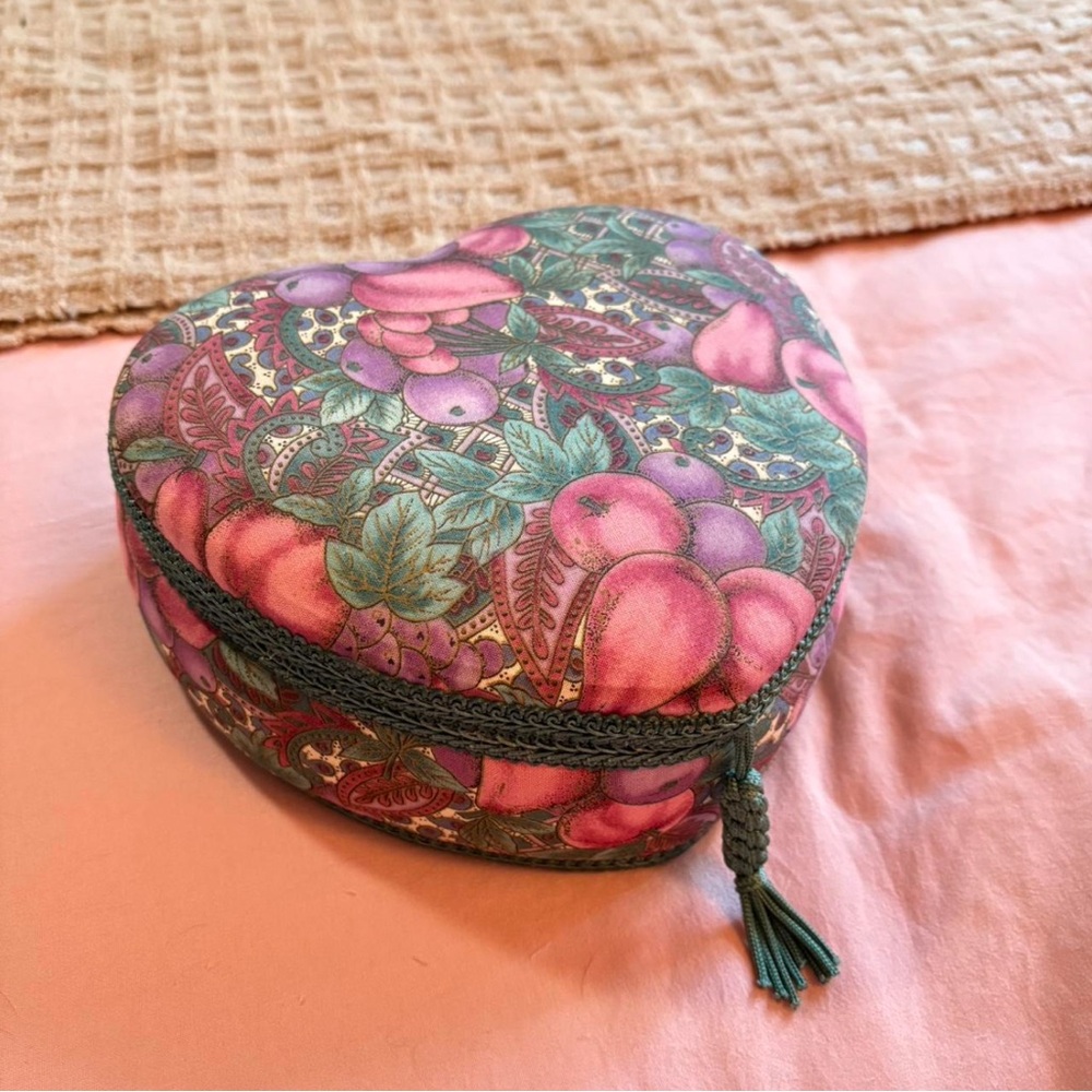 Vintage Heart Shaped Sewing Box